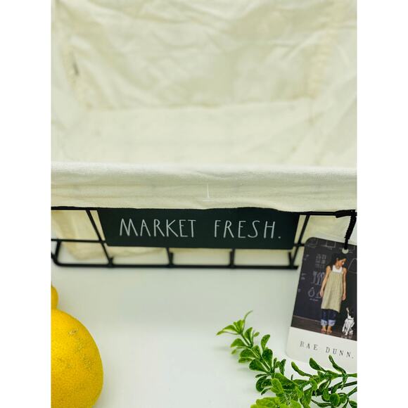 Rae Dunn MARKET FRESH Kitchen Wire Storage Basket - Picture 2 of 5
